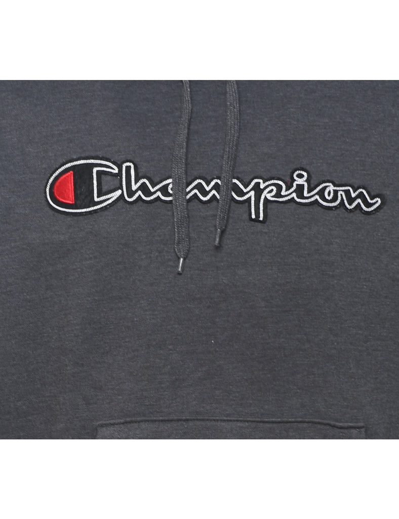 Champion Hooded Grey Classic Sweatshirt - M