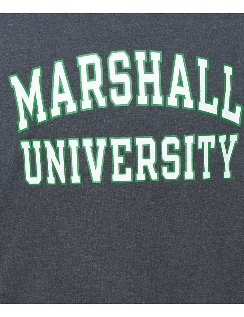 Champion Marshall University Dark Green & Grey Printed Sweatshirt - L
