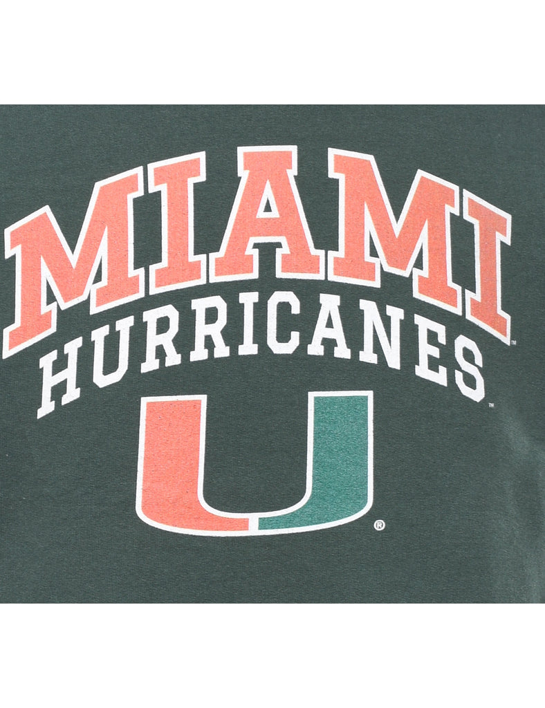 Champion Miami Hurricanes Printed Sweatshirt - S