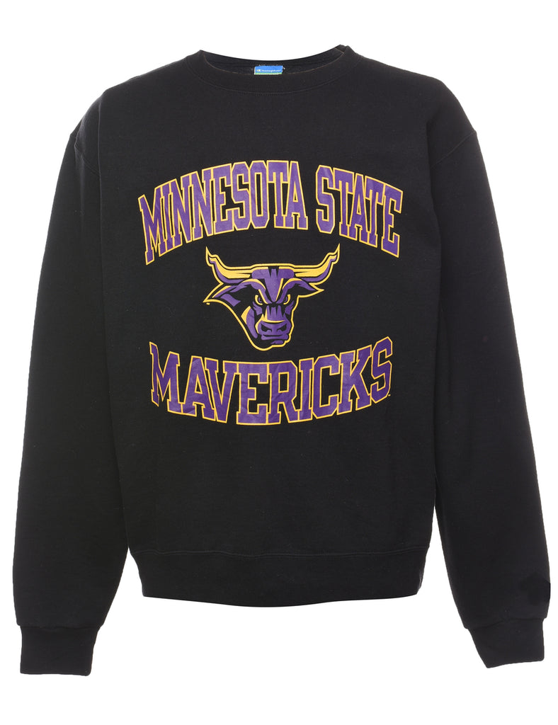 Champion Minnesota State Mavericks Black & Purple Printed Sweatshirt - M