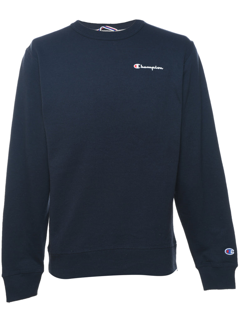 Champion Navy Plain Sweatshirt - S