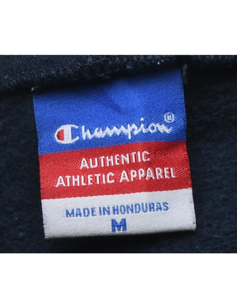 Champion Navy & Red Embroidered Sweatshirt - M