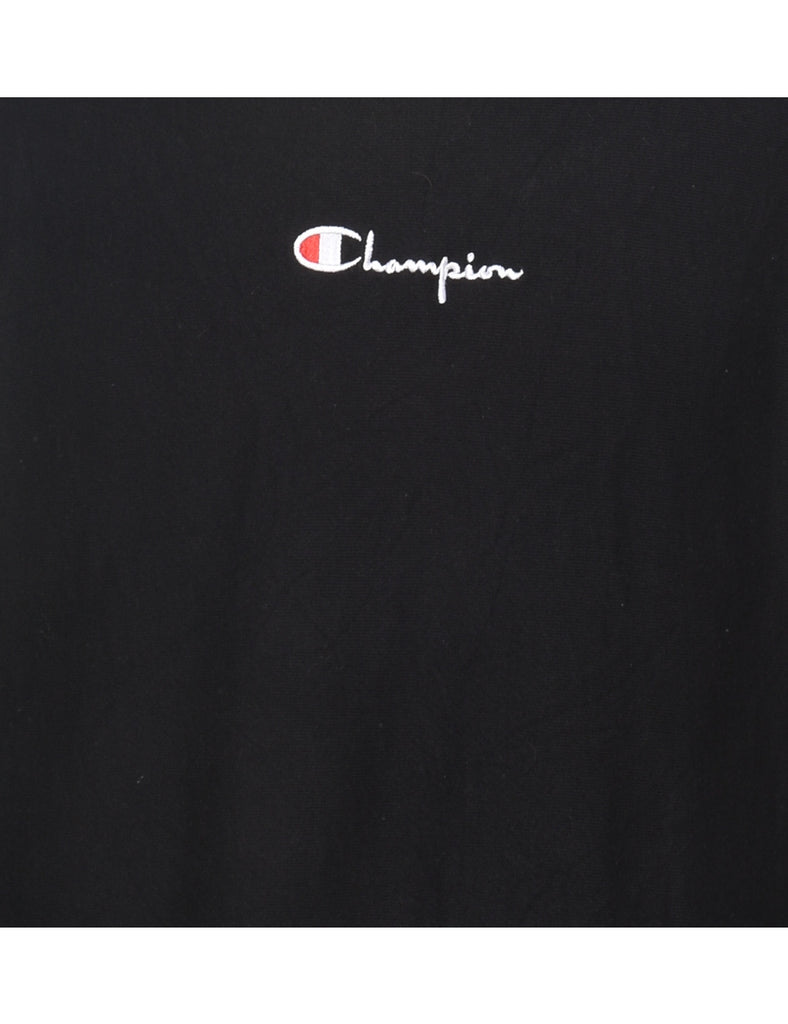 Champion Reverse Weave Black, Red & White Printed Sweatshirt - L