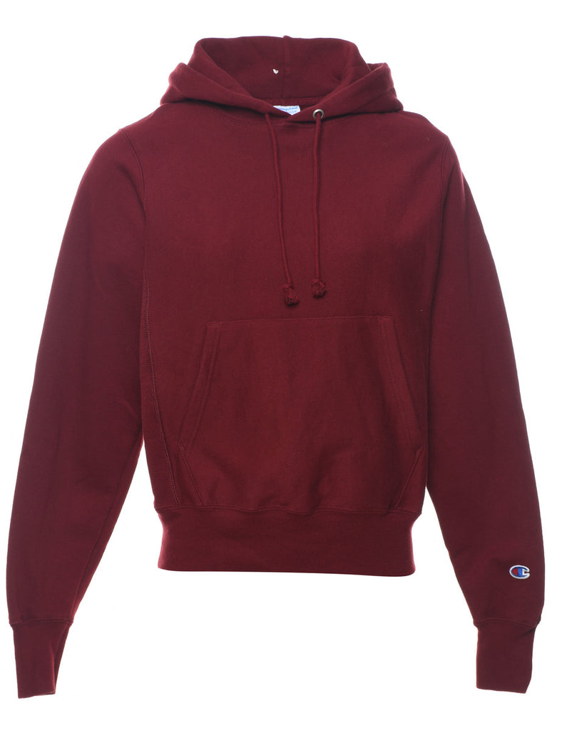 Champion Reverse Weave Maroon Hooded Sweatshirt - XS