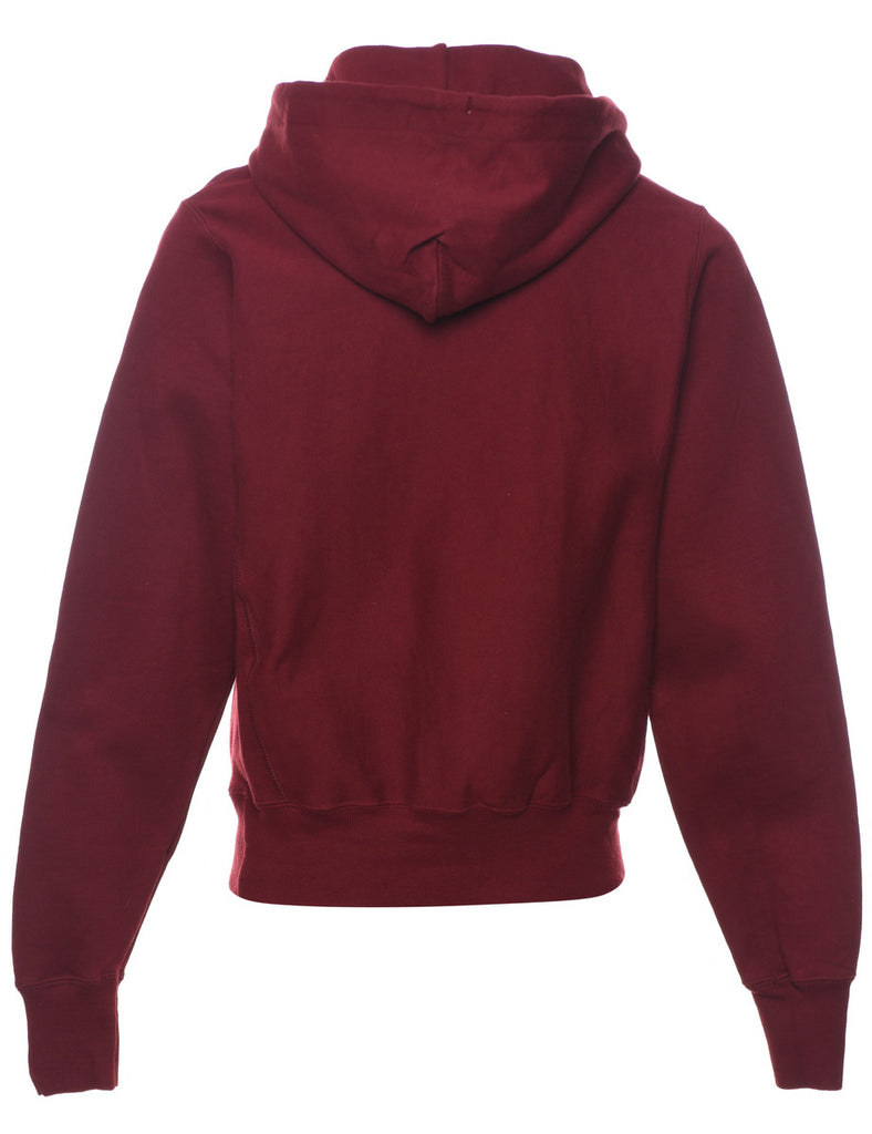 Champion Reverse Weave Maroon Hooded Sweatshirt - XS