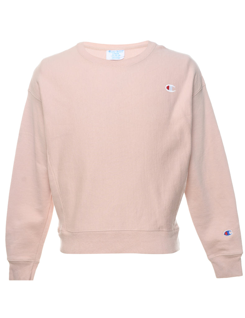 Champion Reverse Weave Plain Pale Pink Sweatshirt - L