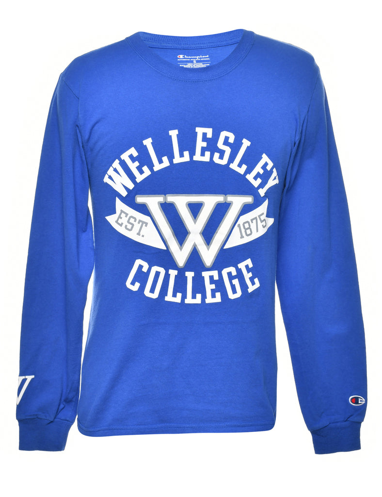 Champion Wellesley College Printed T-shirt - S