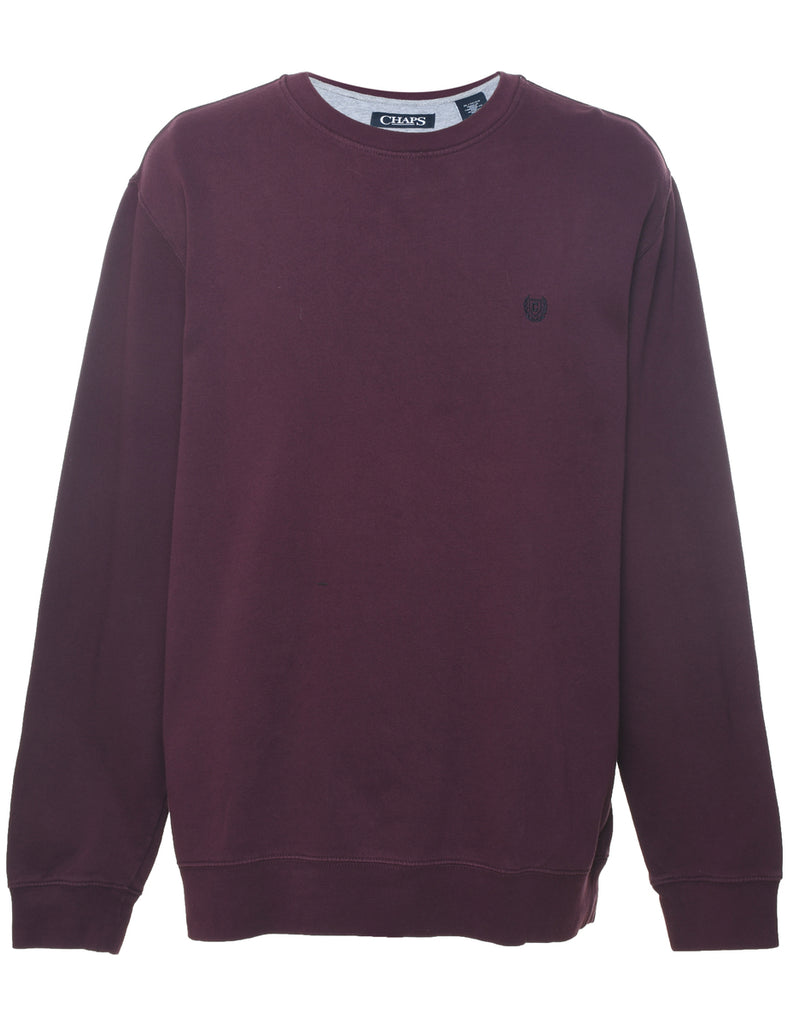 Chaps Plum Plain Sweatshirt - XL