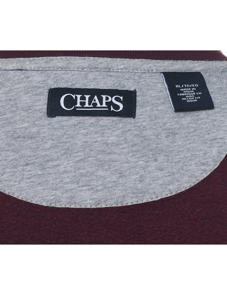 Chaps Plum Plain Sweatshirt - XL