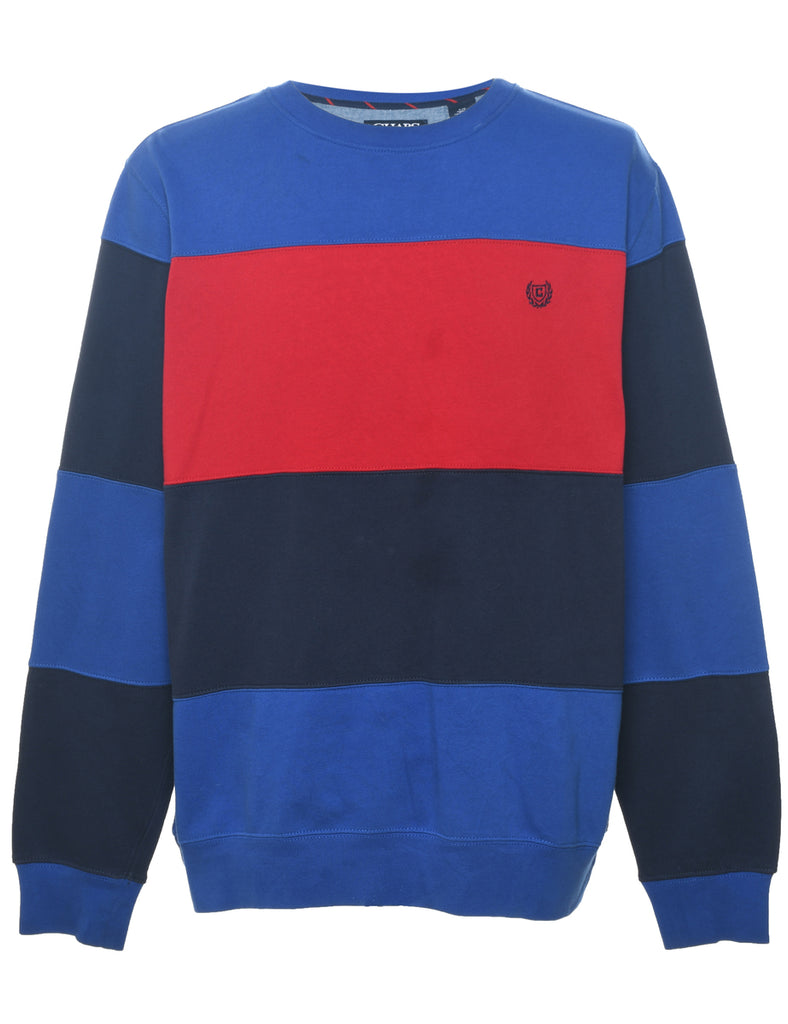 Chaps Striped Sweatshirt  - L