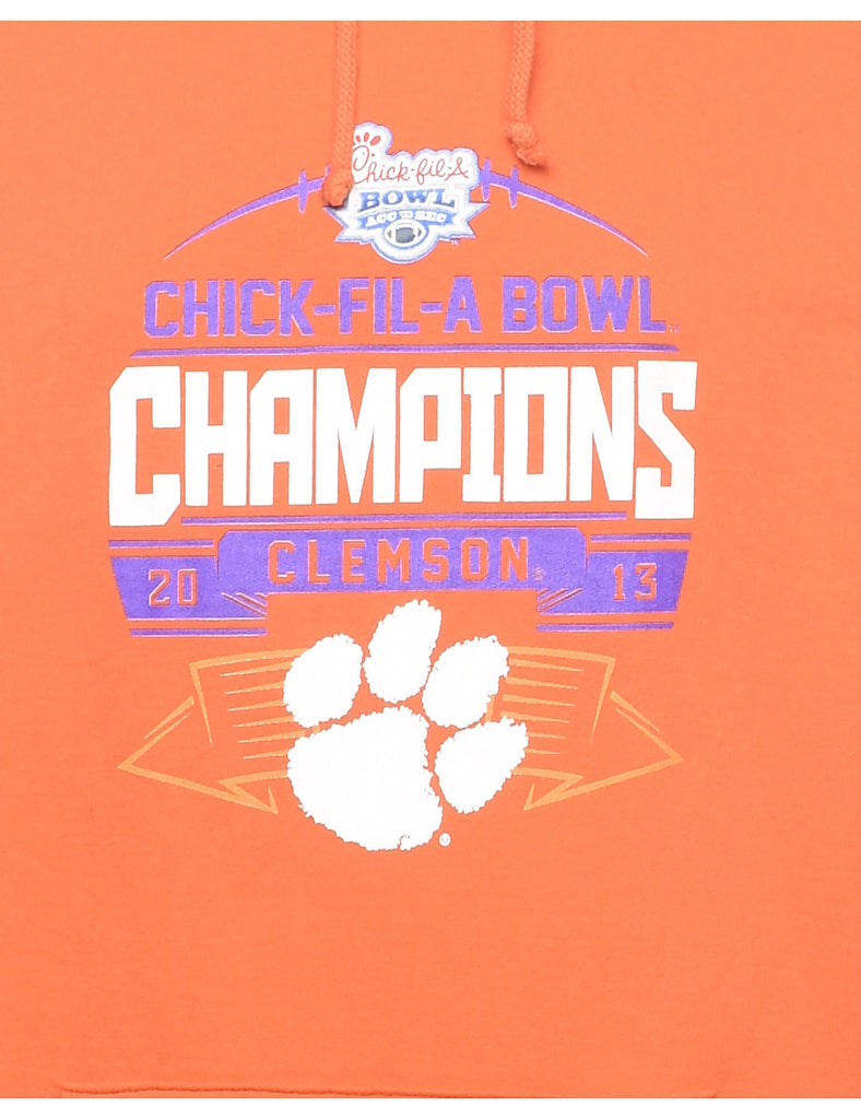 Chick Fil A Bowl Printed Hoodie - L