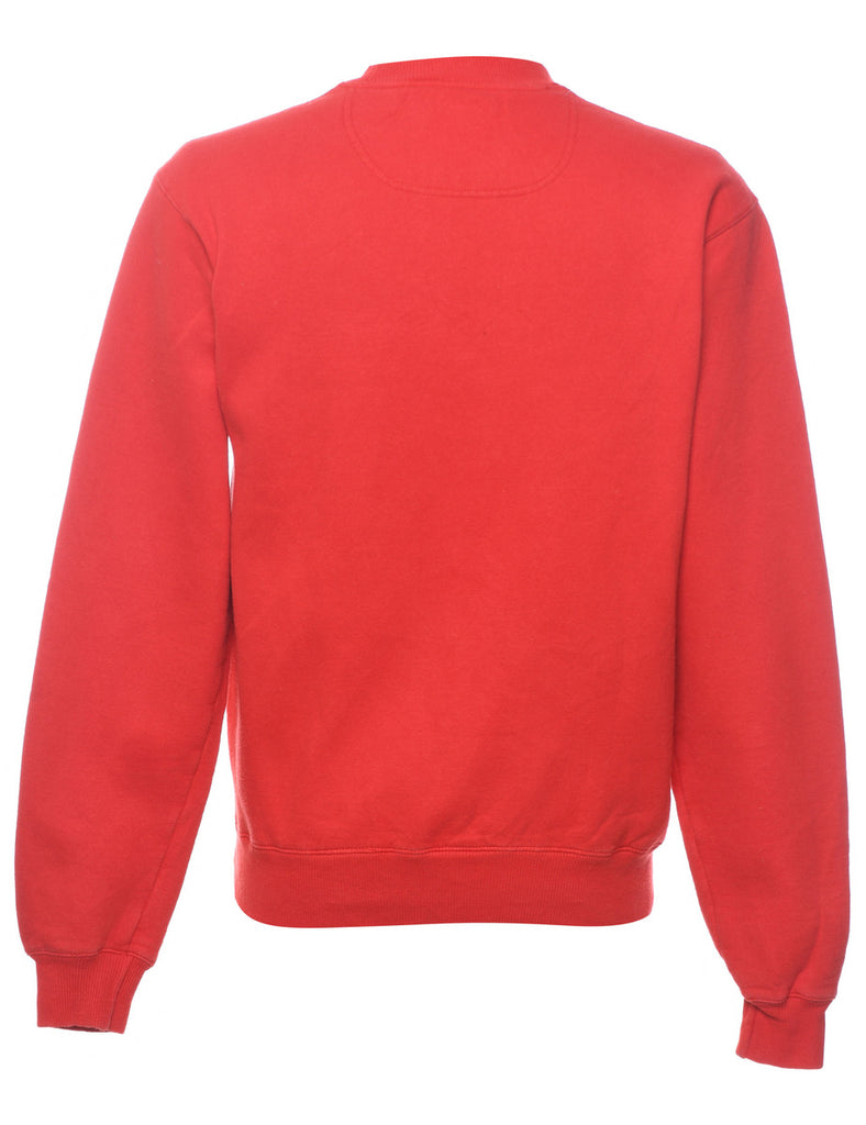 Classic Plain Red Champion Sweatshirt - S