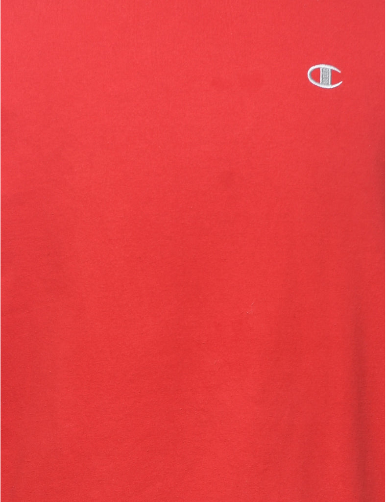 Classic Plain Red Champion Sweatshirt - S