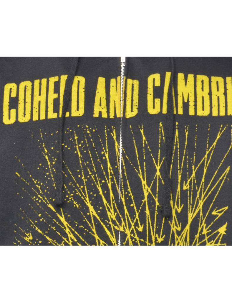 Coheed And Cambria Printed Black & Yellow Hoodie - M