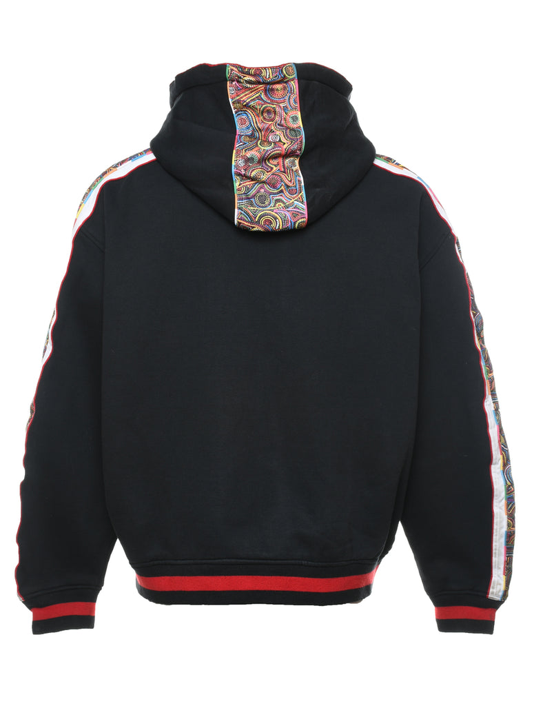 Coogi Design Black 1990s Printed Hoodie - XXL