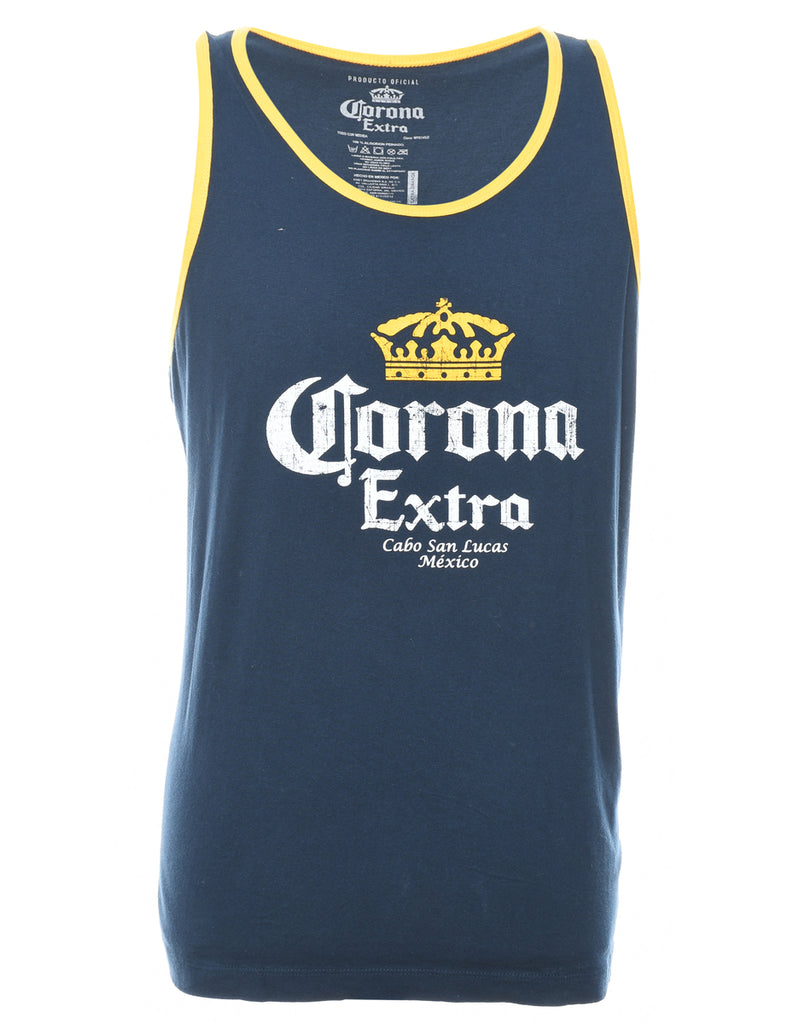 Corona Extra Print Yellow & Navy Vest - L