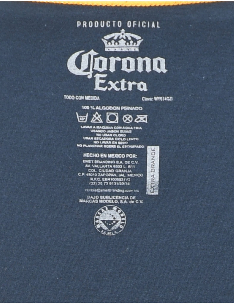 Corona Extra Print Yellow & Navy Vest - L