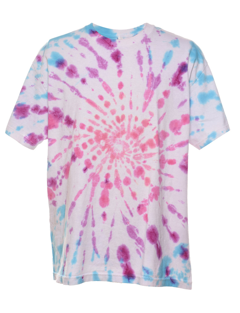 Cotton Tie Dye Design Multi-Colour T-shirt - XL