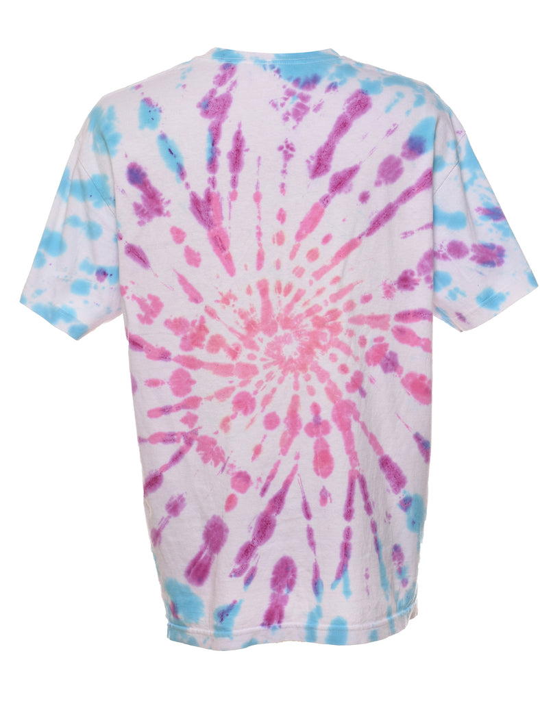 Cotton Tie Dye Design Multi-Colour T-shirt - XL
