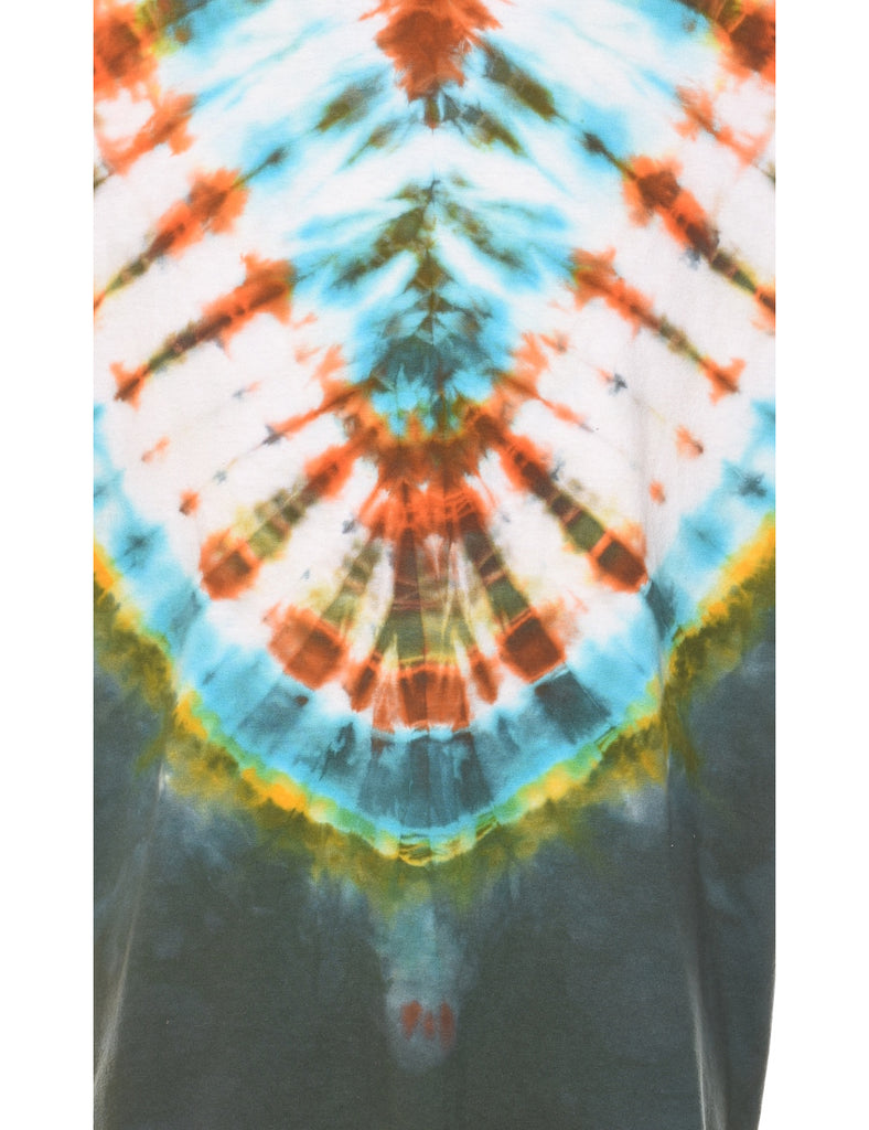 Cotton Tie Dye Design Multi-Colour T-shirt - XL