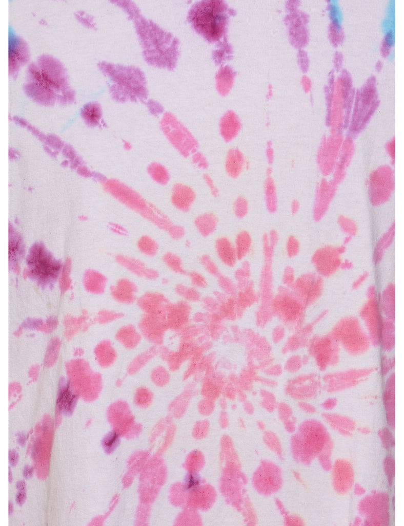 Cotton Tie Dye Design Multi-Colour T-shirt - XL