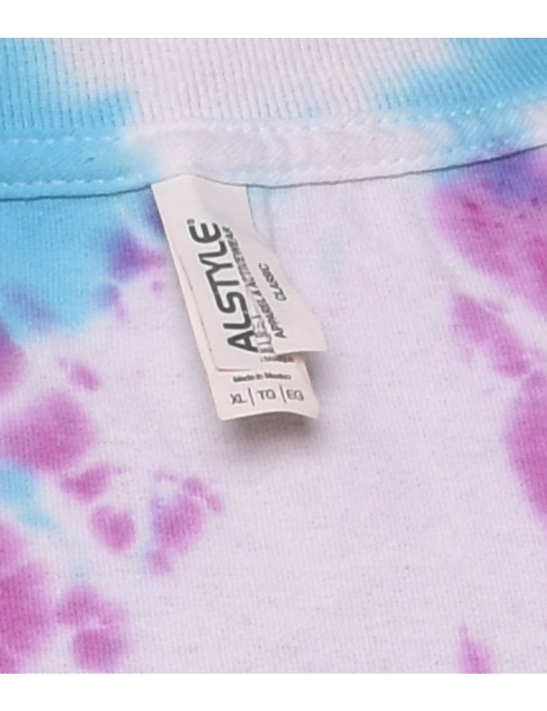 Cotton Tie Dye Design Multi-Colour T-shirt - XL