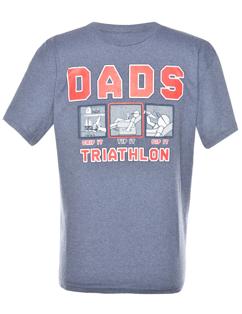 Dads Triathlon Printed T-shirt - L