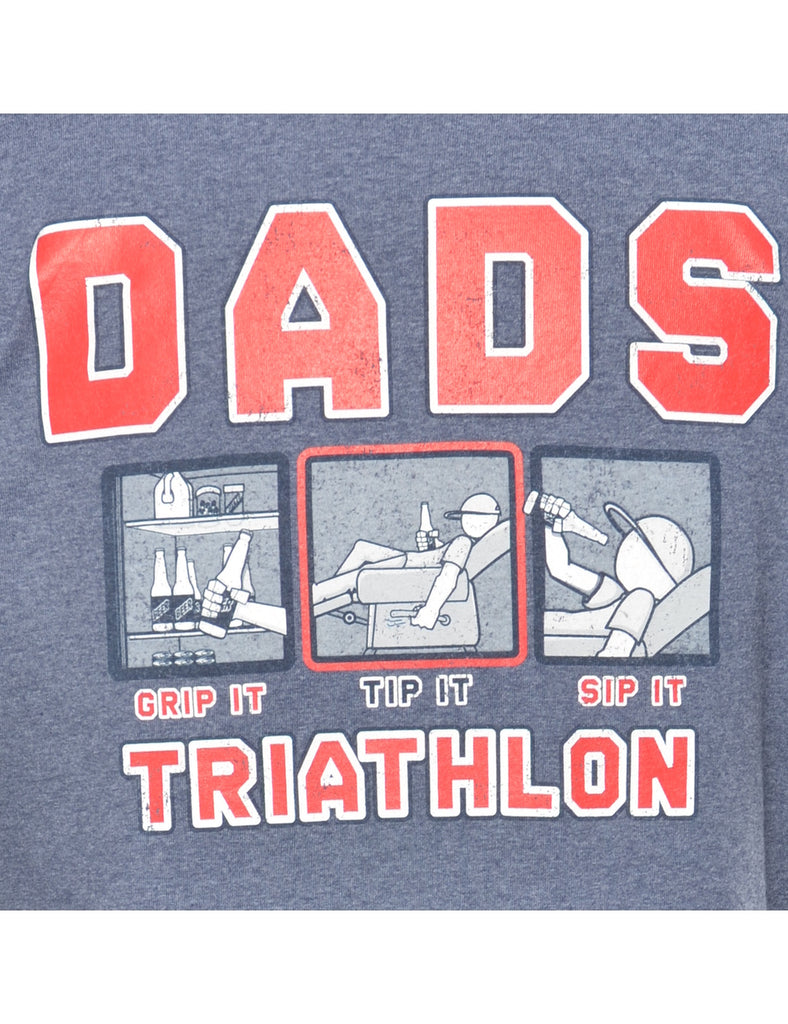Dads Triathlon Printed T-shirt - L