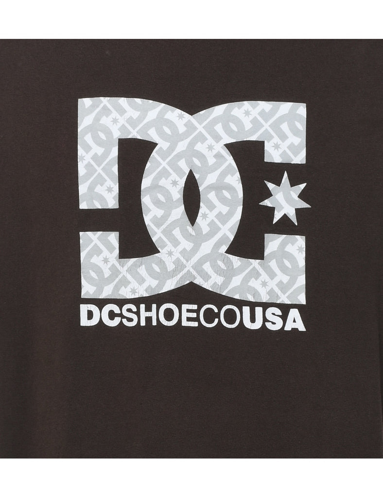 Dark Brown DC Shoe Printed T-shirt - XL