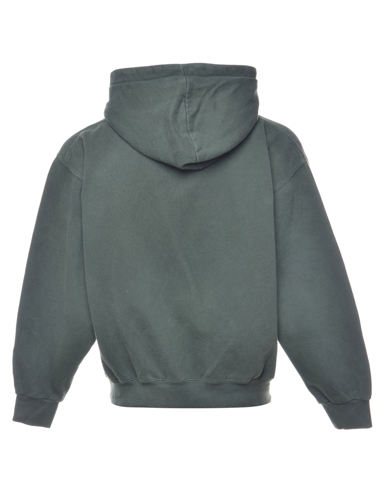 Dark Green Bristol Printed Hoodie - S