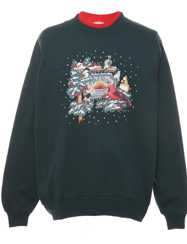 Dark Green Christmas Sweatshirt - XXL