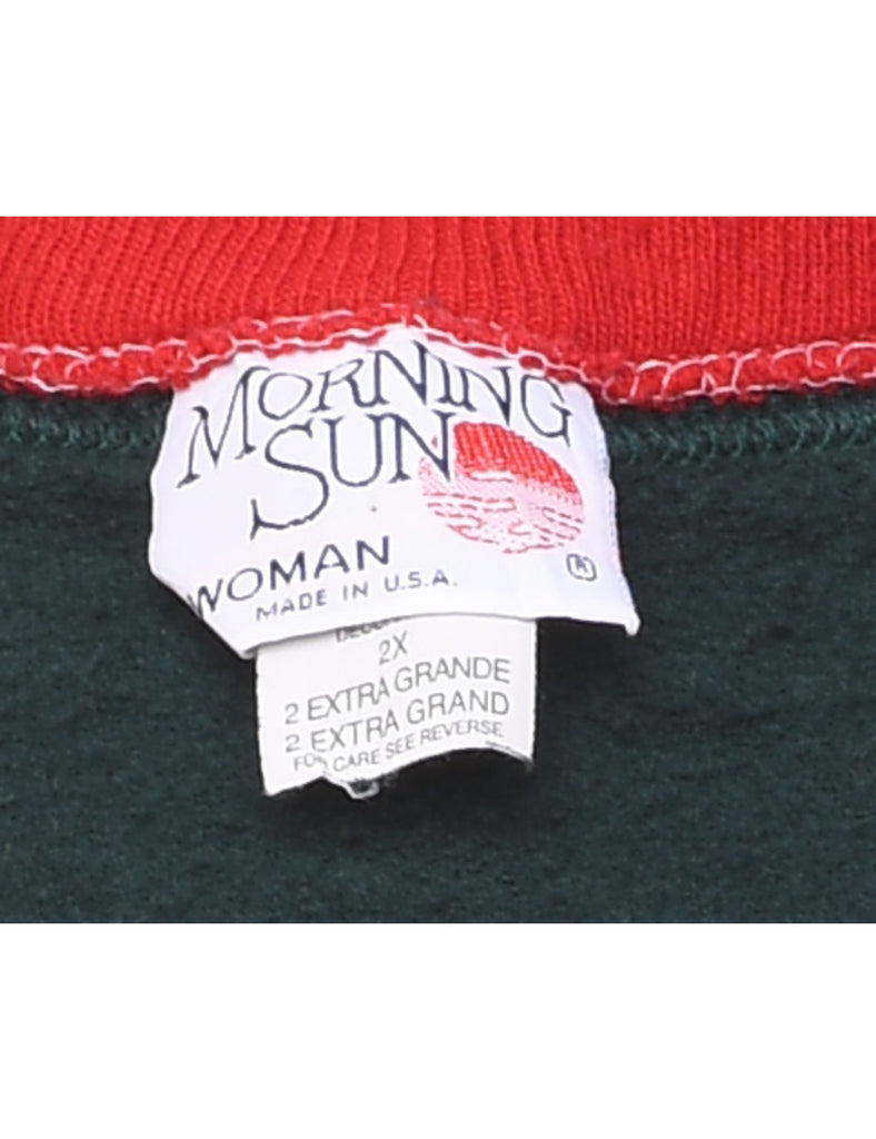 Dark Green Christmas Sweatshirt - XXL