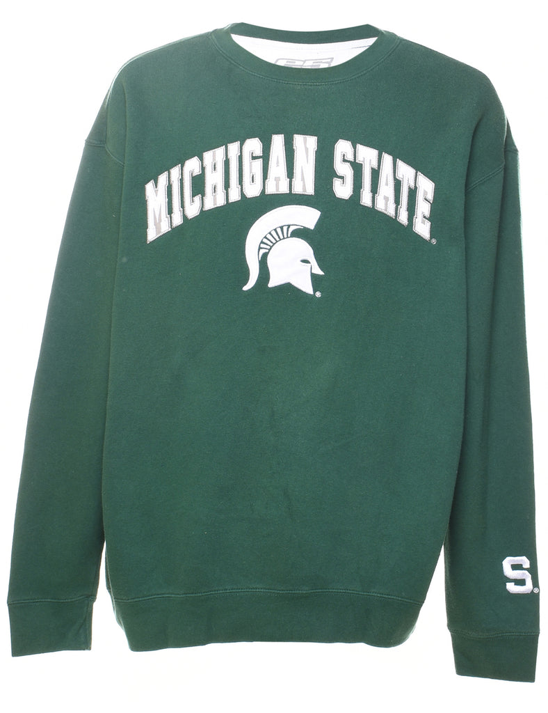 Dark Green Printed Sweatshirt - XL