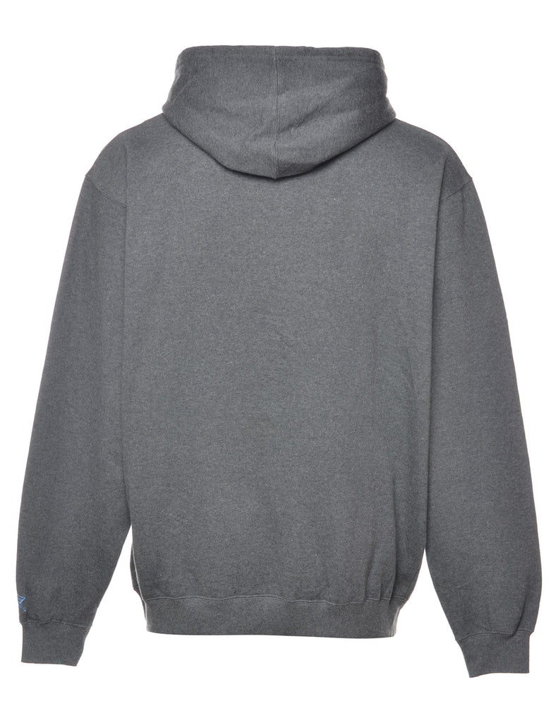 Dark Grey Carolina Printed Hoodie - XL