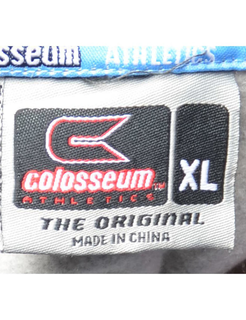 Dark Grey Carolina Printed Hoodie - XL