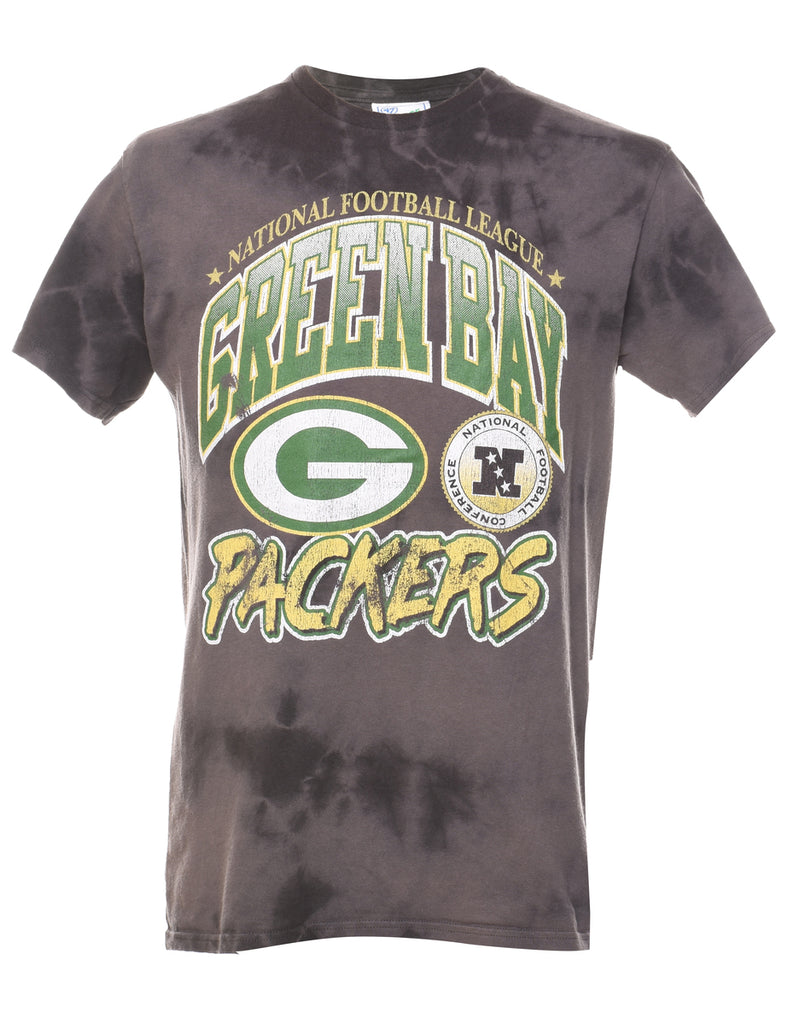 Dark Grey NFL Green Bay Packers Tie Dye Sports T-shirt - M