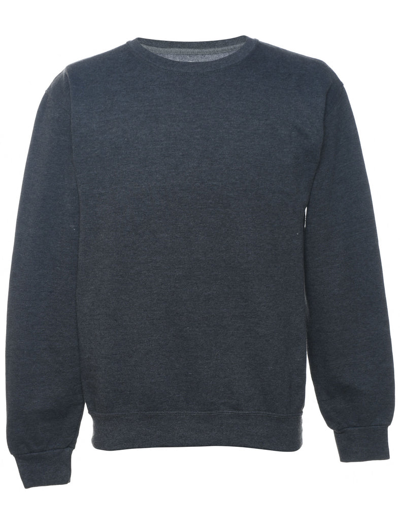 Dark Grey Plain Sweatshirt - S