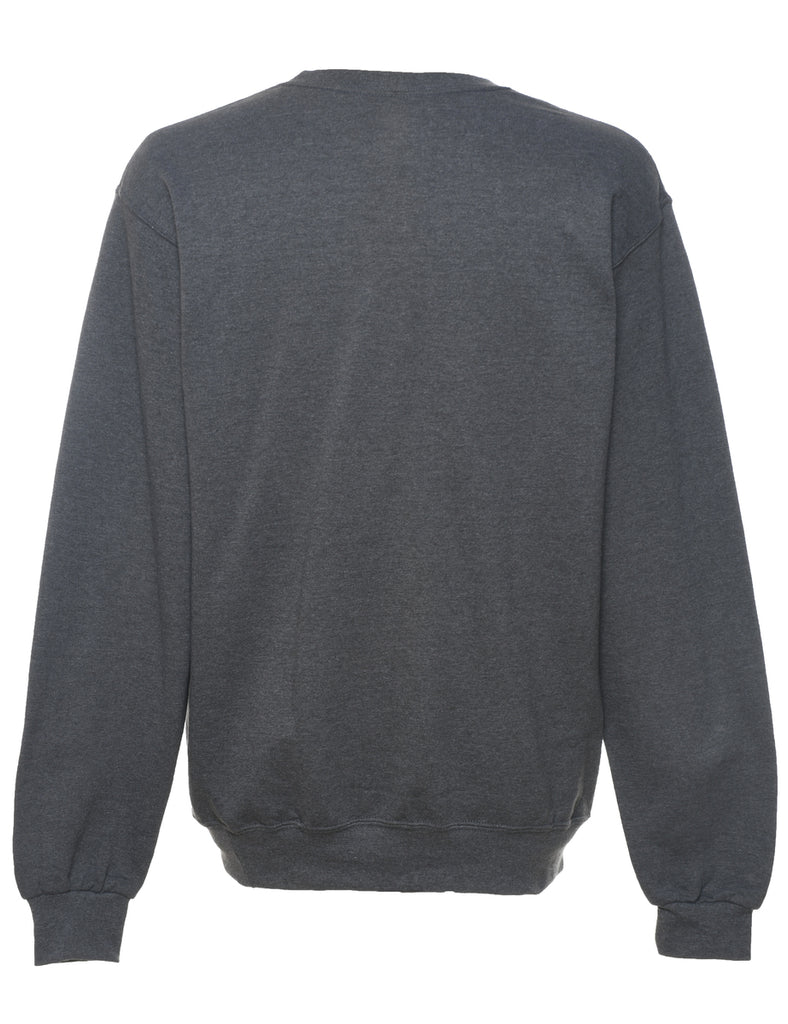 Dark Grey Plain Sweatshirt - M