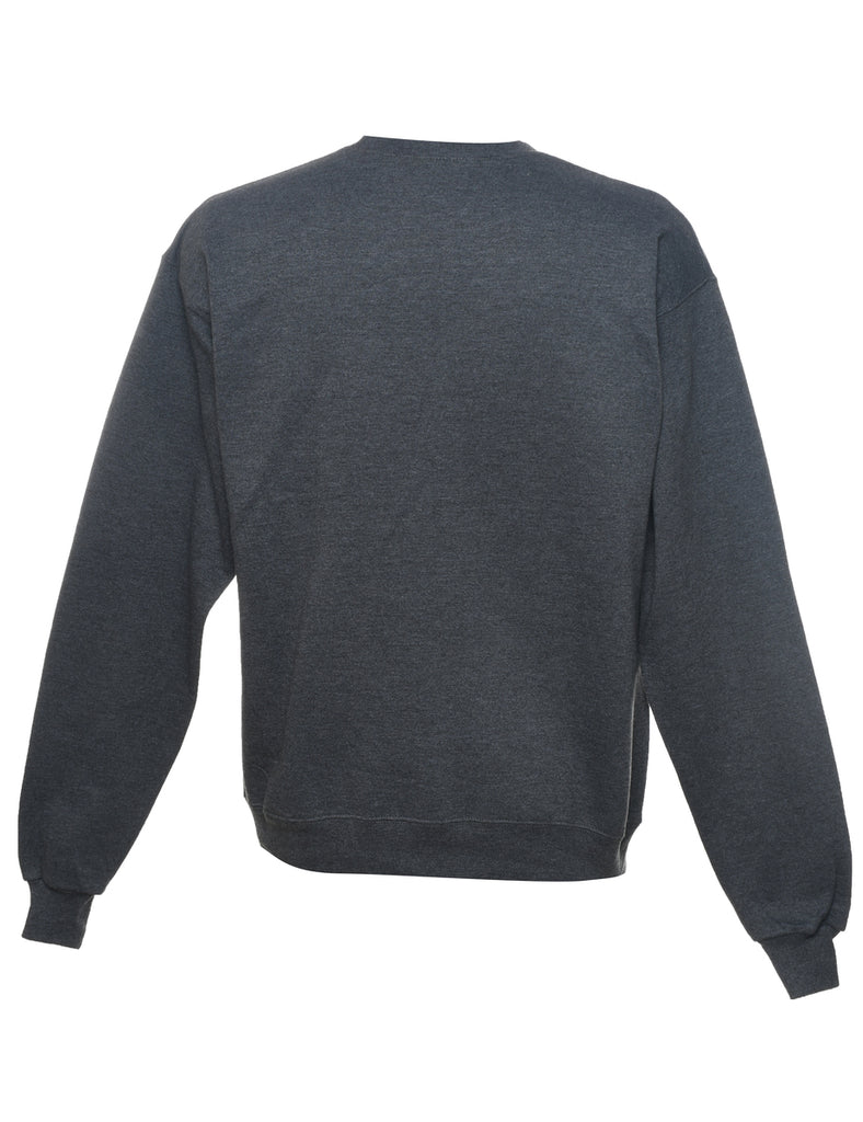 Dark Grey Plain Sweatshirt - L