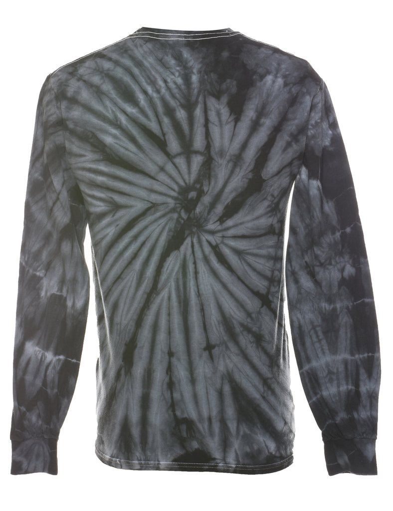 Dark Grey & Yellow NHMS Bobcat Pride Tie Dye T-shirt - S