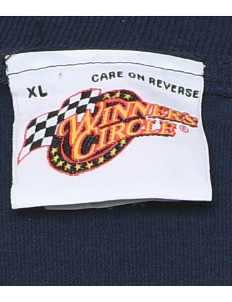 Daytona Racing Design Navy Printed T-shirt - XL