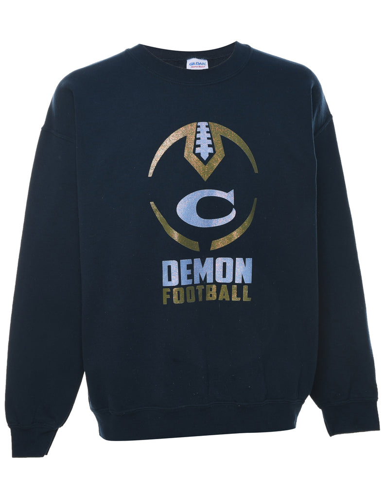 Demon Football Printed Sweatshirt - L