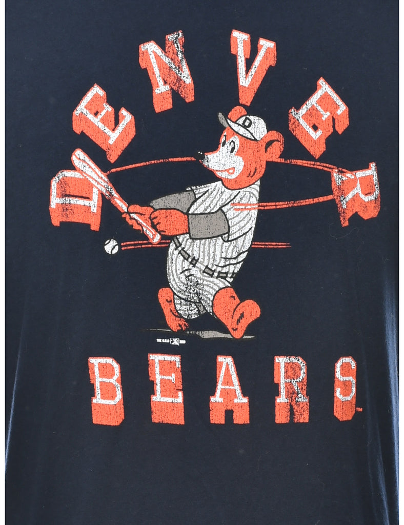 Denver Bears Baseball Printed T-shirt - XL