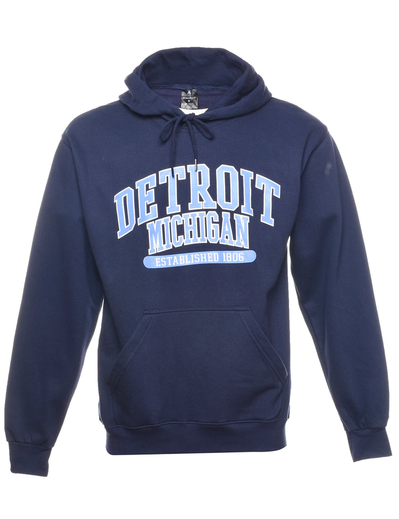 Detroit Michigan Printed Hoodie - M