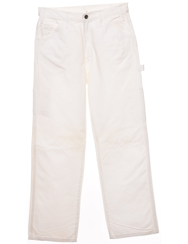 Dickies White Straight-Fit Workwear Jeans - W32 L30