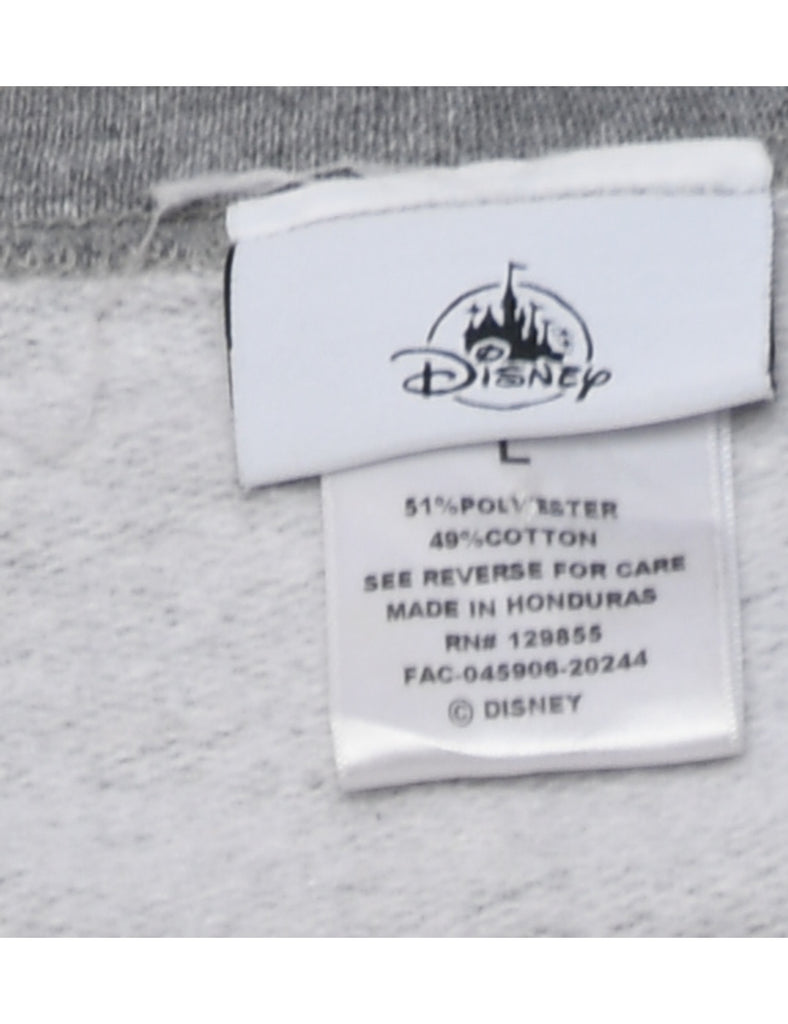 Disney World Grey Printed Cartoon Sweatshirt - L