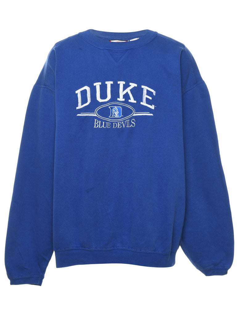 Duke BLUE Devils Embroidered Sweatshirt - L