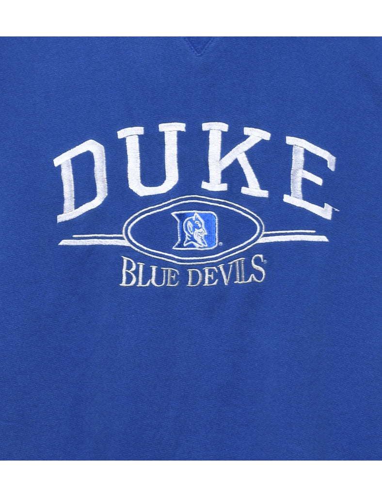 Duke BLUE Devils Embroidered Sweatshirt - L