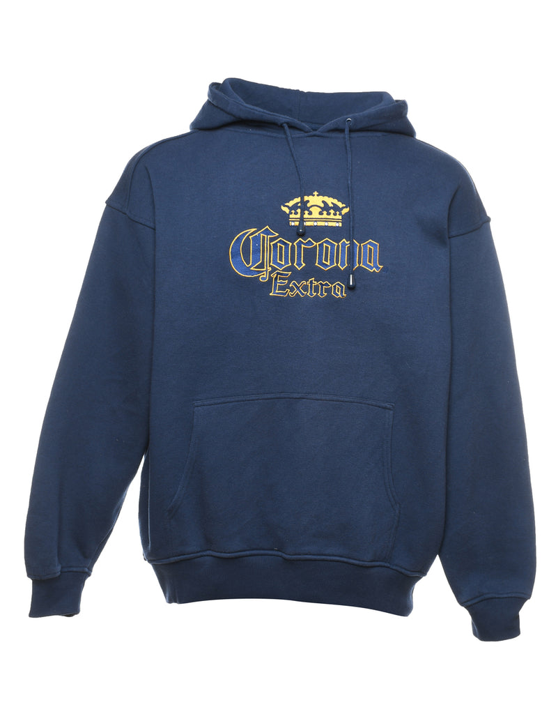 Embroidered Corona Extra Printed Hoodie - XL