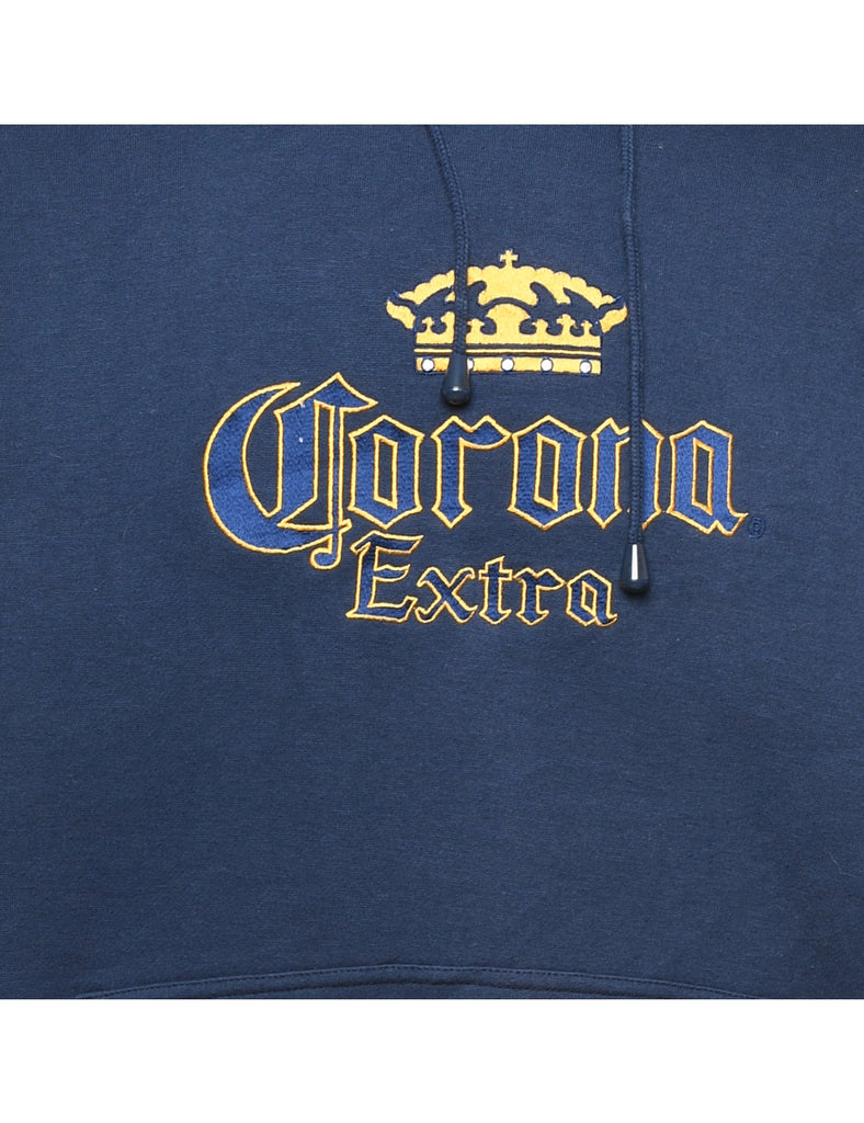 Embroidered Corona Extra Printed Hoodie - XL